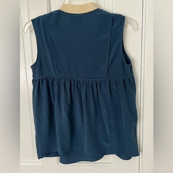 Anthropologie Girls From Savoy 100% Silk Lace Blouse Cottagecore Coquette Girl 2 - Picture 6 of 12